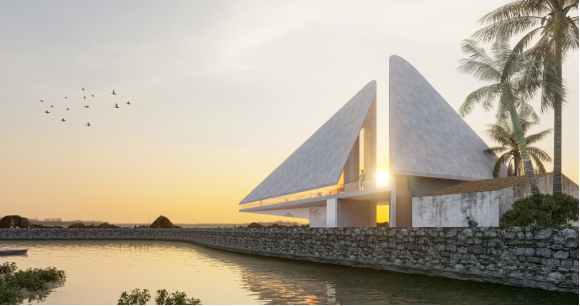 陵水环潟湖驿站：巳己建筑—桐海驿·阁